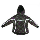14315.94006 Fxr Racing Girls Child Curvy Jacket Size 6 Cyan Fuchsia Plaid