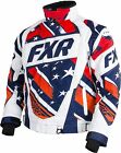 15114.4031x Fxr Helix Navy Orange Red Stars Stripes Warm Winter Snowmobile Jacket-l Or 2xl
