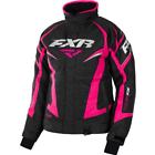 170208-1190-02 Fxr Team Womens Snow Jacket Black Pink Usa 841921375507