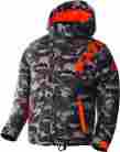 170407-7630 Squadron Insulated Fxr Youth Army Urban Camo Orange Snowmobile Jacket Snow