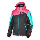 190226-1093 Fxr Womens Vertical Edge Jacket Snowmobile Black Coral Mint