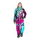 192917-5085 Fxr Womens Cx Monosuit Insulated Snowmobile Aqua Wineberry Black