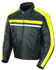 1934-1402 Joe Rocket Mens Old School Jacket Black Yellow Sm