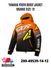 200-40539-14-12 Yamaha Fxr Youth Boys Snowmobile Boost Orange Jacket