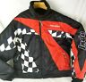 285910806 Polaris Mens Jacket Indy Snowmobile Insulated Black Red Thermoloft Size
