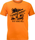 352-1117ys Fly Casual Racing Youth Boys Crayon Tee Shirt Orange Sm