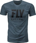 352-1177s Fly Casual Racing Mens Logo Tee Shirt Indigo Sm