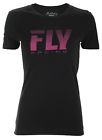356-0420s Fly Racing Womens Logo Fade Tee Short Sleeve Black Sm