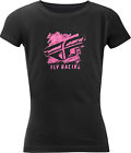 356-0450yl Fly Casual Racing Youth Girls Crayon Tee Shirt Black Lg