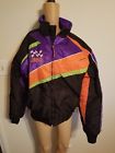 4971-002 Arctic Cat Vtg Team Competition Snowmobile Jacket Orange Purple Mens