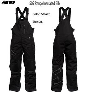 F0300101-150-002 509 Menss Range Insulated Snowmobile Bib Stealth Black-xl