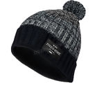 509-hat-chb 509 Black Chunky Knit