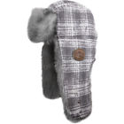 509-hat-ftw White Plaid Trapper Fur Hat Mens One Size