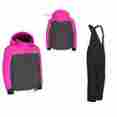 621236 Kimpex Ckx Snowmobile Frosty Jacket Suit Charcoal Pink 14 Girls Youth Pants Bib Coat 779423045799