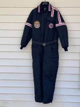 1972-ac-suit Arctic Cat Vintage 1972 One Piece Purple White Black Snowmobile Suit Large Nice