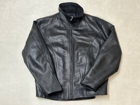 4240-202 Arctic Cat Vintage Womens Leather Jacket Medium Black Snowmobile Coat Fitted