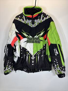 Arctic Cat 5230-242 Team Snowmobile Jacket Neon Wear Mens M/l Neoprene Cuffs