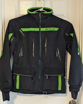 5240-501 Arctic Cat Snowmobile Jacket Boondocker Mens Small Black Green