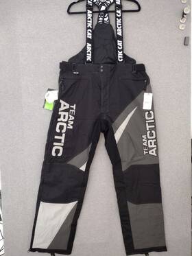 5271-517 Arctic Cat Team Arcticwear Mechanic Overalls Pants Bib Mens Black Xlt
