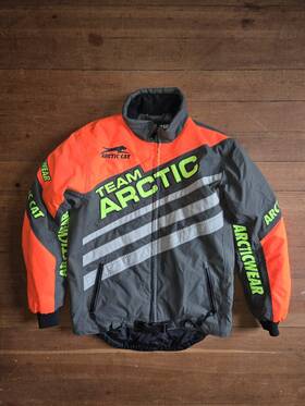 5281-265 Arctic Cat Youth Team On-track Insulated Jacket -gray/org/grn- C12 - #
