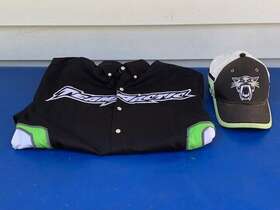 Ac-crew-2003 Arctic Cat Vintage Snowmobile Team Racing Crew Shirt With Matching Hat