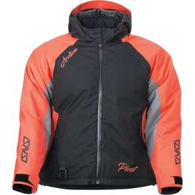 3121-0791 Arctiva Pivot 5 Insulated Womens Jacket Black/coral Small Orange
