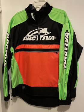 Arctiva Lem11201 Pursuit Men S Neon Reflective Pullover Nylon Light Coat Jacket Size M