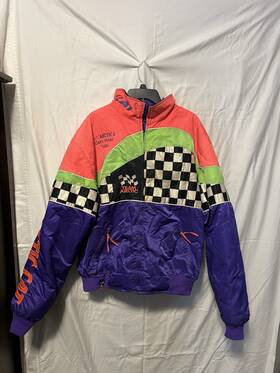 4951-737 Artic Wear Vintage Used Arctic Cat Snowmobile Racing Jacket Size Adult Men Xlt