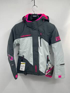 Castle X 008061233863 Phase G4 Snowmobile Jacket Womens Xs Charcoal Silver Pink Full Zip Nwt