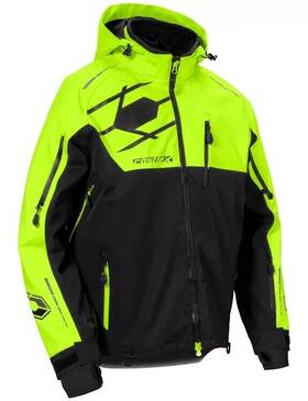 70-0348 Castle X Castlex Mens Flex Snowmobile Jacket - Black/hi-vis Xl