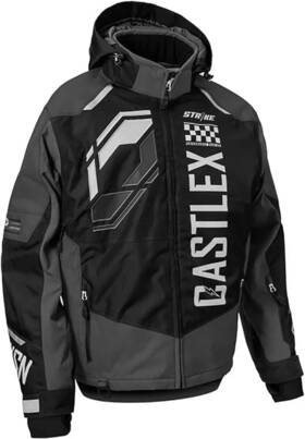 70-3776t Castle X Mens Strike G5 Snowmobile Jacket Black/charcoal/silver Large Tall