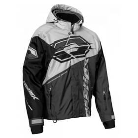702968 Castle X Mens Code G3 Snowmobile Jacket Silver/charcoal/black - X-large