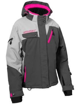 71-3754 Castle X Castlex Powder Pinkglo-charcoal Womens Medium Snowmobile Jacket