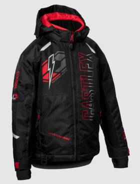 Castle X 72-8516 Strike Snowmobile Jacket Winter Coat Black/red Youth Large - Sale