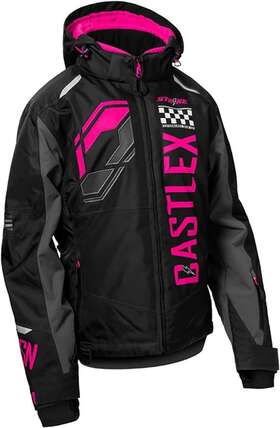 71-4489w Castlex Open Box Womens Strike G5 Snowmobile Jacket Black/charcoal/pink Glo- 2w