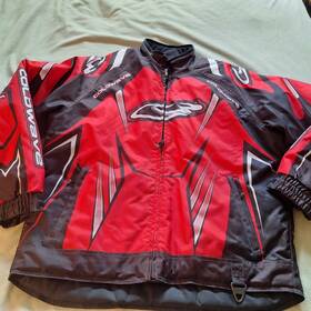 Cw-1608 Coldwave Jacket Mens Large Snowmobile Coat Red Black Winter Insulated Snow