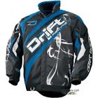 5235-35 Drift Jacket Winter Men Blue Snowmobile Racing Coat Black - Smoke