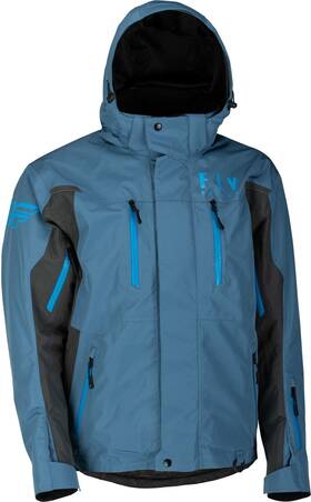470-4104m Fly 2023 Blue And Gray Incline Snow Jacket - Medium