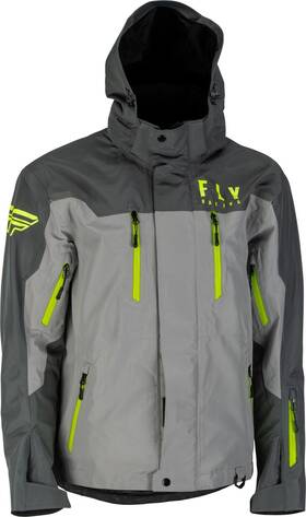 470-4105l Fly 2023 Black Gray And Hi-vis Incline Snow Jacket - Large