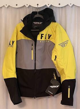 Fly Racing 191361311499 New Carbon Snowmobile Jacket Waterproof Windproof Black Yellow Xl