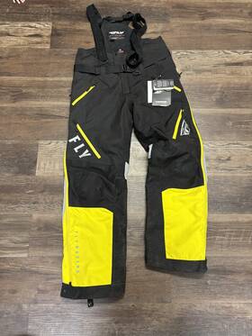 Fly Racing 191361370816 Carbon Snowmobile Bib Yellow Black Mens 2xl Ap10