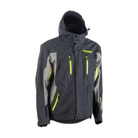 470-4101 Fly Racing Incline Snowmobile Jacket Shell - Grey / Charcoal Hi-vis
