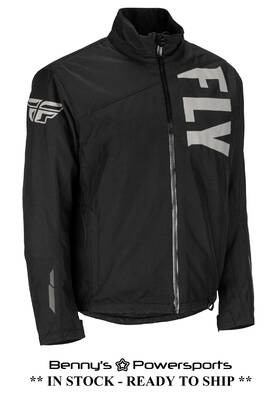 470-4122 Fly Racing Mens Aurora Jacket Black Snowmobile Insulated Windproof Waterproof