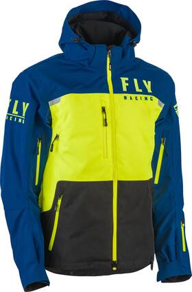 470-4131l Fly Racing Carbon Jacket Large Blue/hi-vis/black