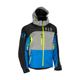 470-4135m Fly Racing Carbon Jacket Shell - Blue / Hi-vis Md