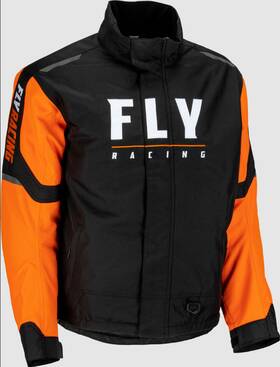 470-4146s Fly Racing Outpost Jacket - Orange/black Small Snowmobile Ready And Tough