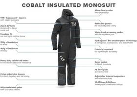 470-4150m Fly Racing Cobalt Snowmobile Monosuit Black/grey Insulated Medium