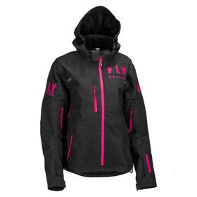 470-4502 Fly Racing Womens Carbon Snowmobile Jacket Shell - Black / Pink
