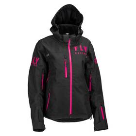 470-4502s Fly Racing Womens Carbon Jacket Shell - Black/pink Sm