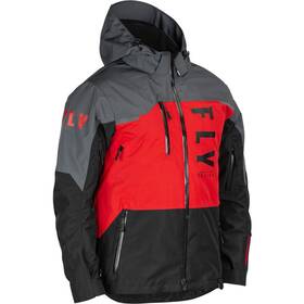 470-5201 Fly Racing Carbon Snowmobile Jacket Shell - Black / Grey Red-
